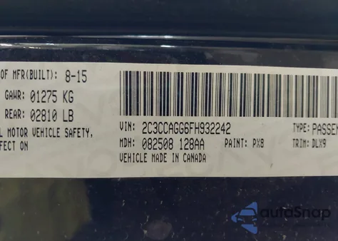 2015 Chrysler 300 300S z USA, uszkodzony, nr VIN 2C3CCAGG6FH932242